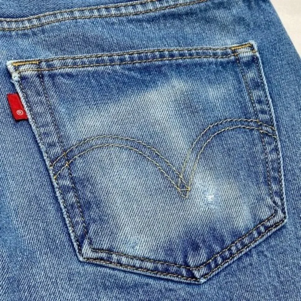Vintage Levi’s 501XX Blank Tab Jeans Men's 34x31Blue Hemmed 30